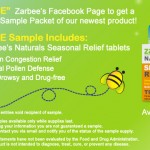 free zarbee's coupon seasonal relief
