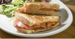 grilled cheese sandwich bacon tomato vinaigrette salad and cole