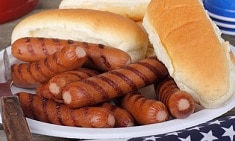 Grilled Hot Dogs and Buns