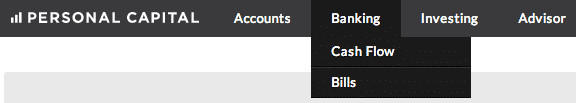 personal capital toolbar banking cash flow bills