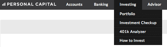 personal capital toolbar investing portfolio checkup 401k analyzer how to invest