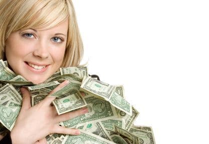 woman-dollars-bunches of money