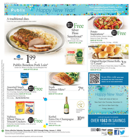 Publix New Years Eve weekly ad