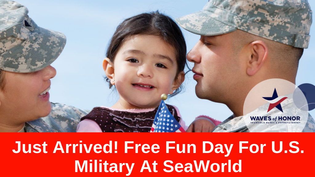 Just Arrived! Free Fun Day For US Military At SeaWorld
